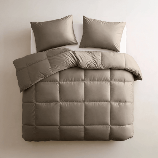 Zelesta Deluxe Uni Satin Baumwollbettdecke – Walnussbraun