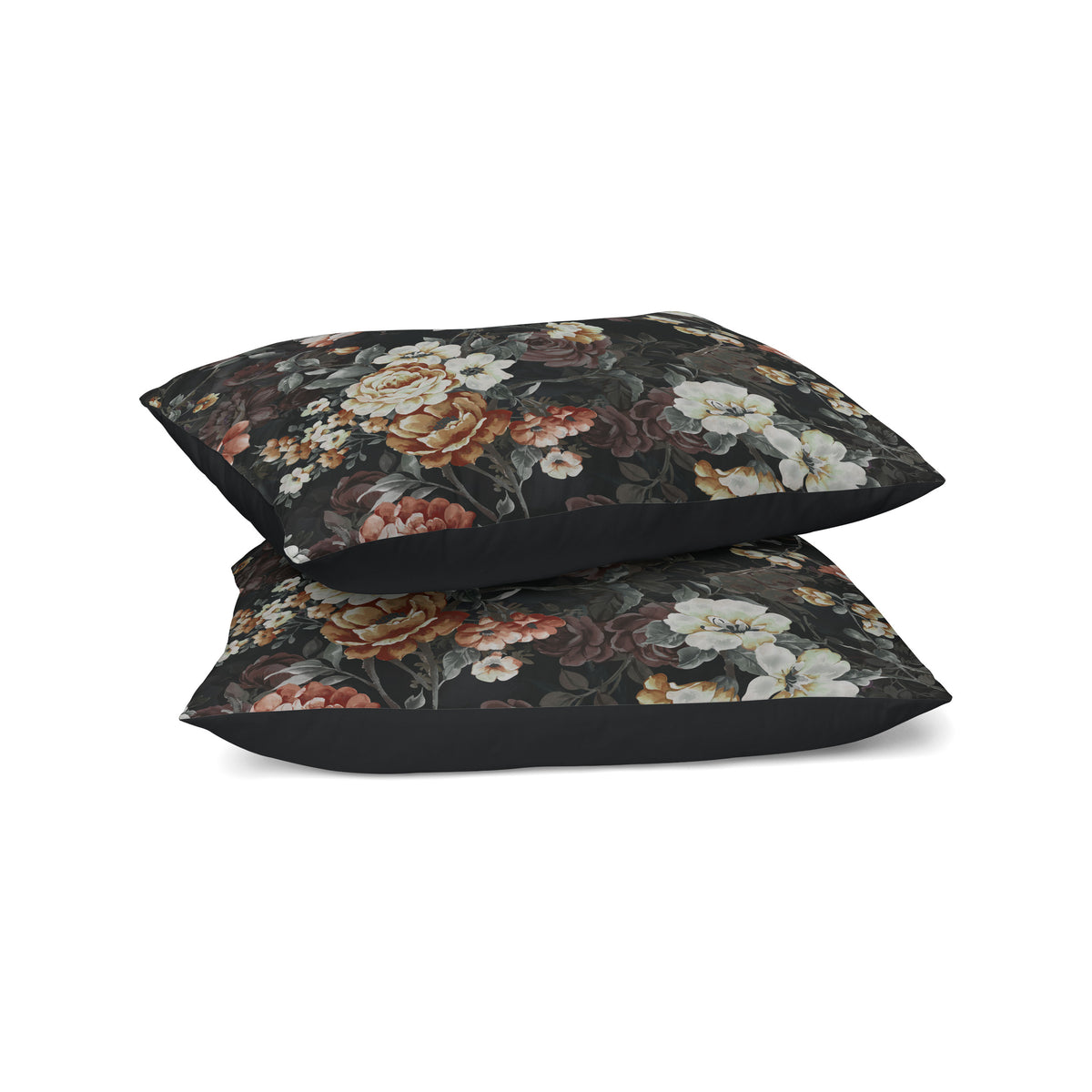 Zelesta Comfort Design Nahtloser Kissenbezug 2er-Set - Golden Age Flower Black
