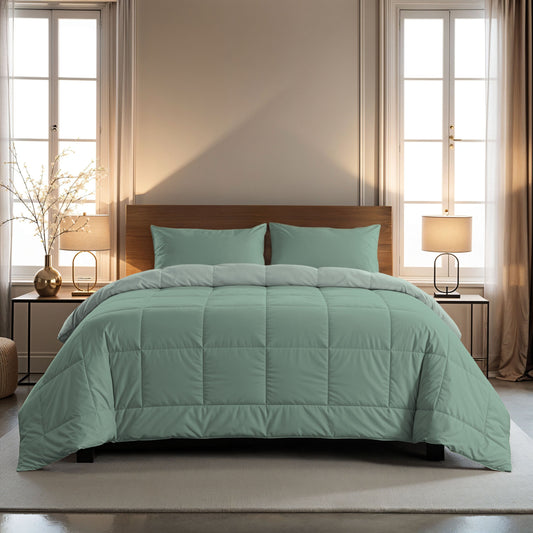 Zelesta Comfort Duo Bettdecke – Mintgrün & Hellgrün