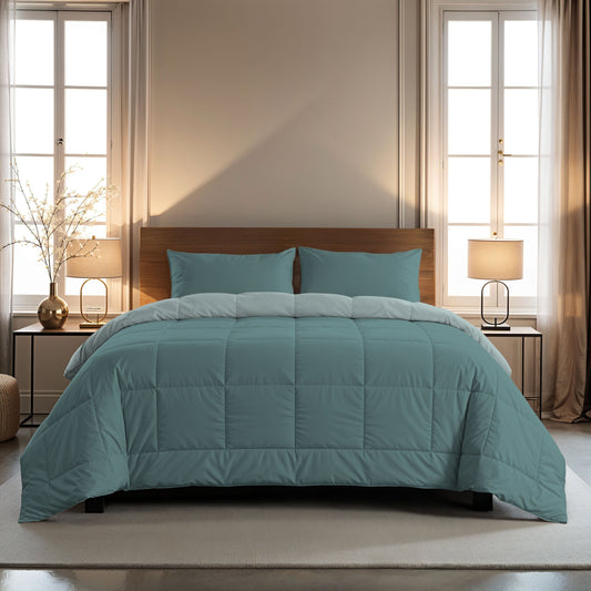 Zelesta Comfort Duo Duvet - Mineral & Light Blue