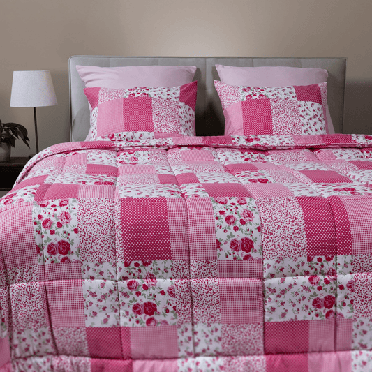 Zelesta Comfort Design Sommerbettdecke - Patchwork Pink