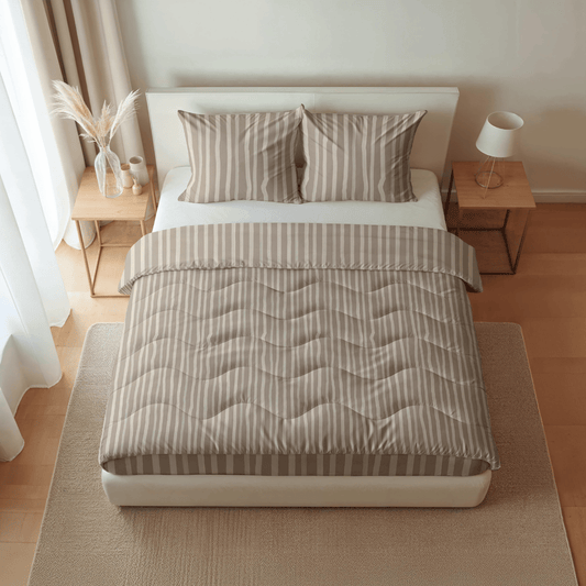 Zelesta Pure Design Baumwollbettdecke - Brown Stripes