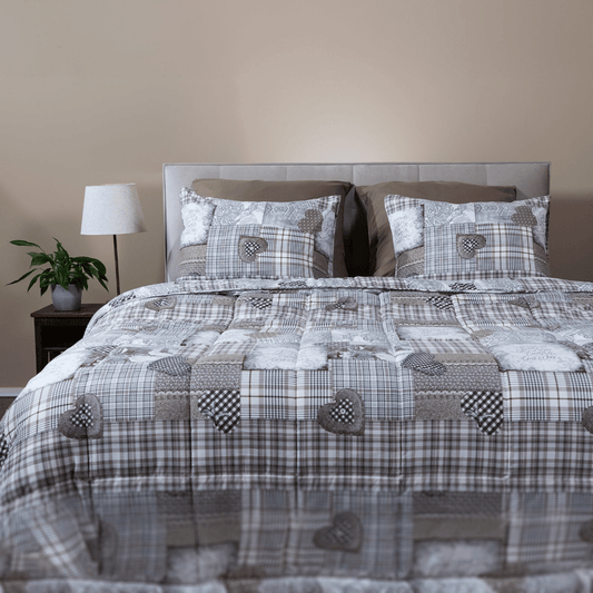 Zelesta Comfort Design Sommerbettdecke - Patchwork Hearts