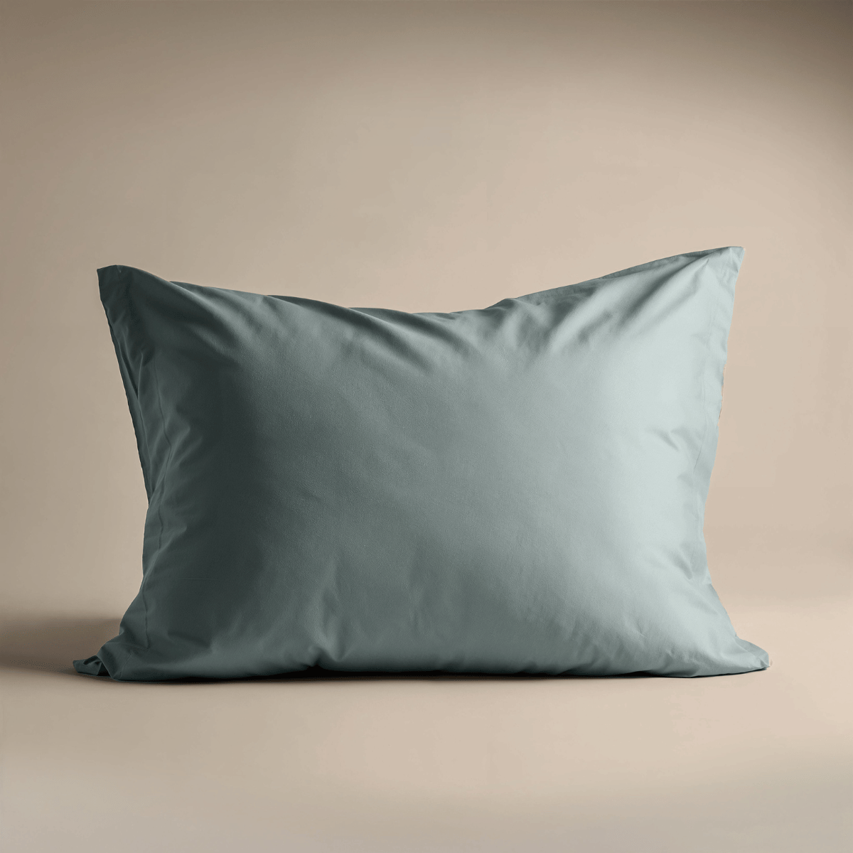 Zelesta Deluxe Uni Satin Baumwolle Kissenbezug-Set von 2 - Grün