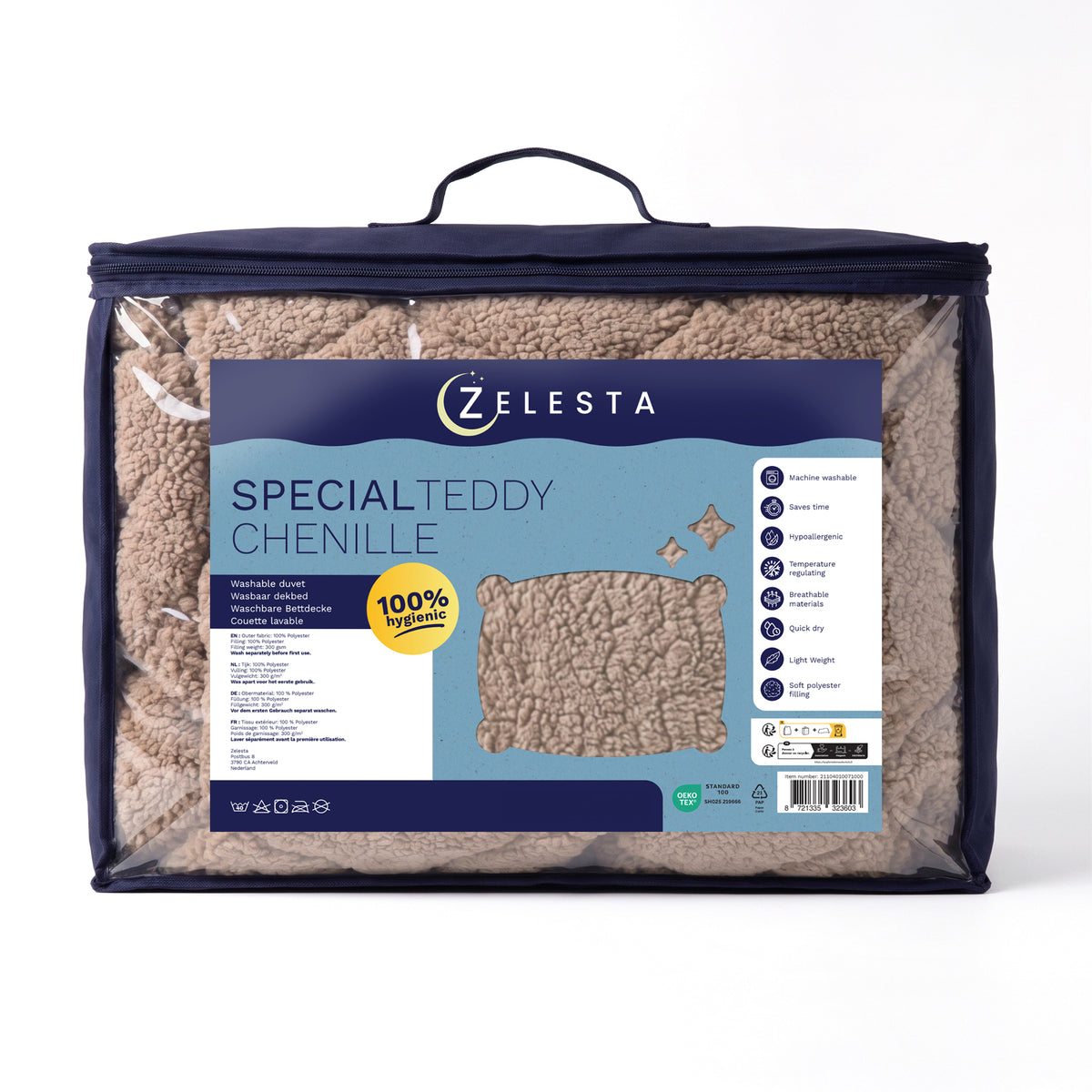 Zelesta Special Teddy Chenille Duvet - Dusty Pink