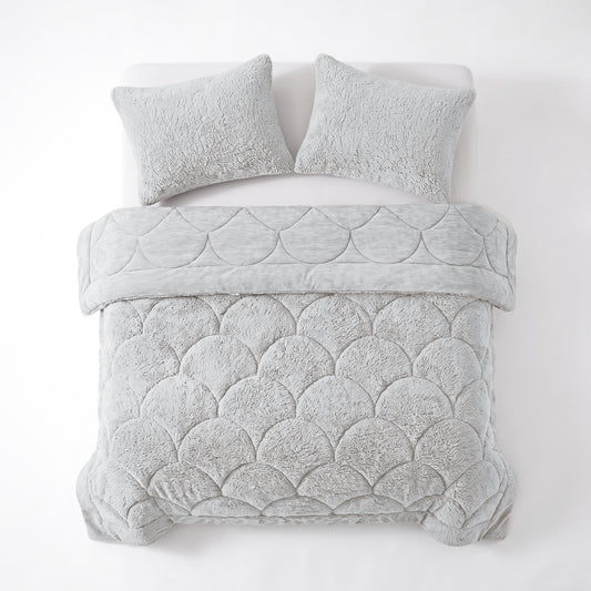 Zelesta Special Teddy Chenille Kissenbezüge Set Von 2 – Grau