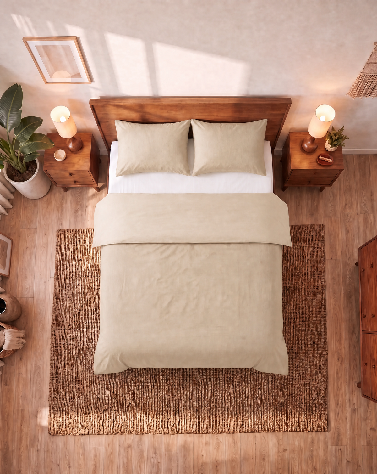 Zelesta Comfort Uni Nahtloser Kissenbezug 2er-Set - Beige