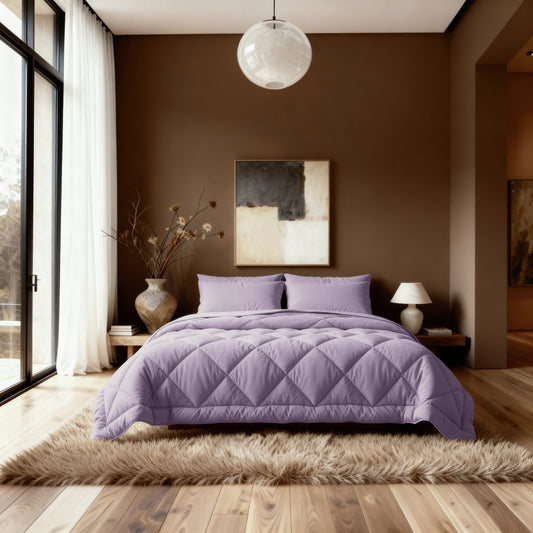 Zelesta Comfort Uni Diamond Bettdecke - Dunkellavendel