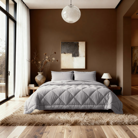 Zelesta Comfort Uni Diamond Bettdecke - Dunkeltaupe