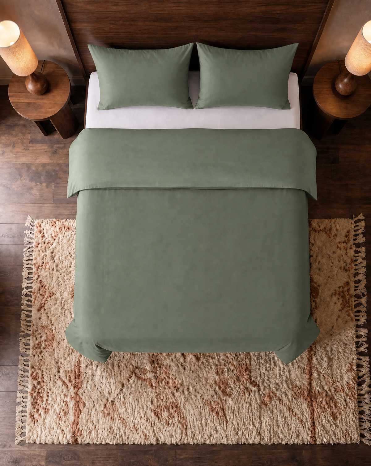 Zelesta Pure Uni Seamless Cotton Pillowcase Set Of 2 - Loden Green