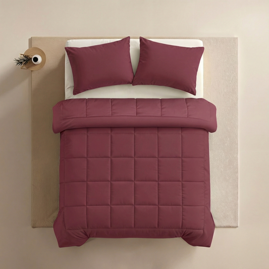 Zelesta Pure Uni Kissenbezüge Baumwolle Set von 2 - Rot