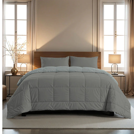 Zelesta Pure Duo Baumwoll-Sommerdecke - Dunkelgrau & Hellgrau