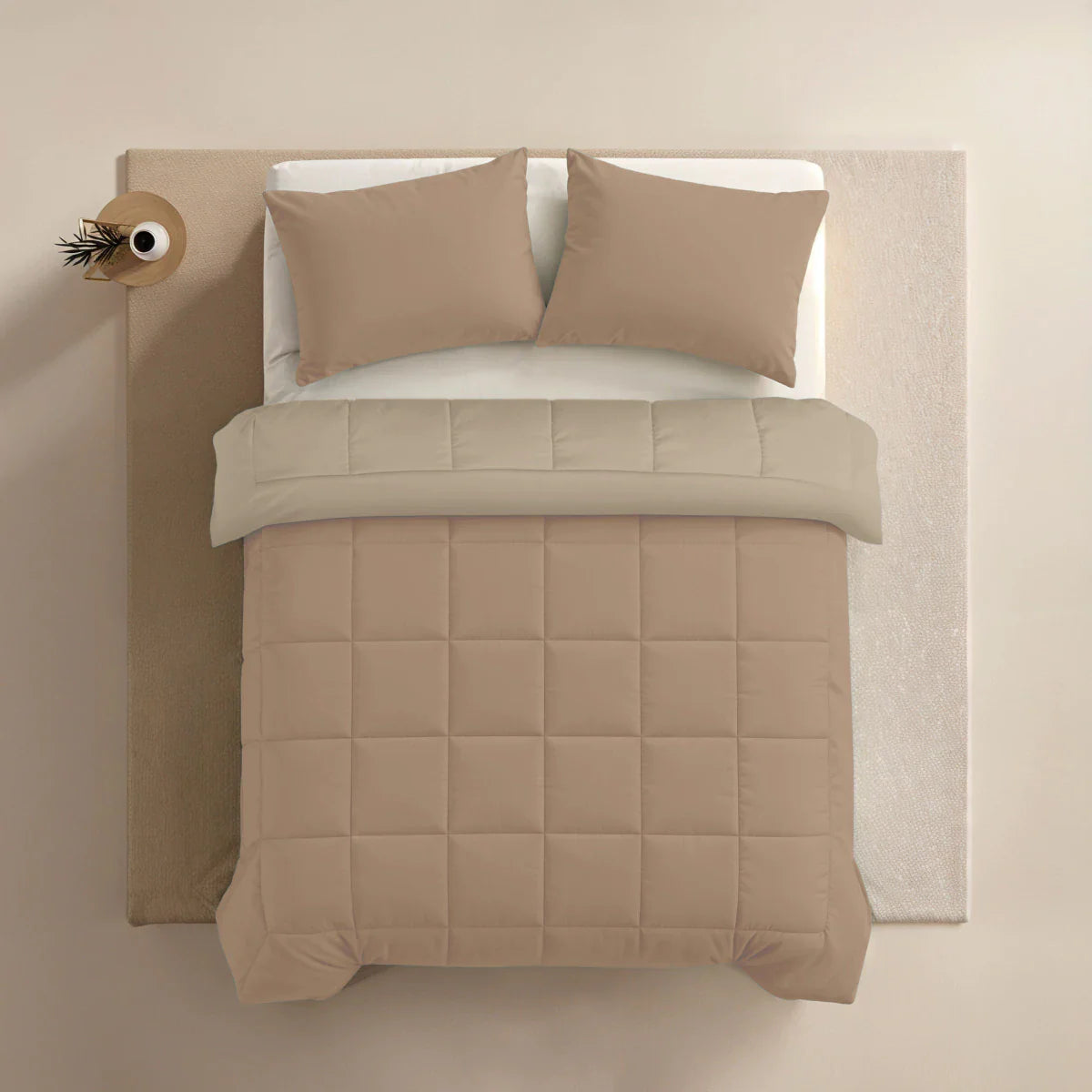 Zelesta Pure Duo Baumwoll-Kissenbezug-Set, 2 Stück – Rosabraun