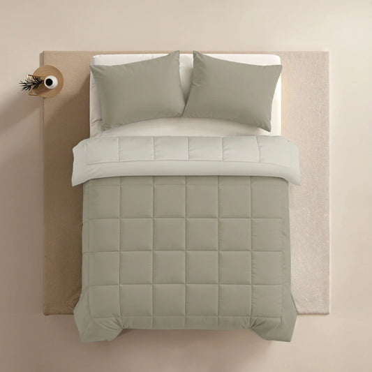 Zelesta Pure Duo Baumwoll-Kissenbezug-Set, 2 Stück – Warmgrau