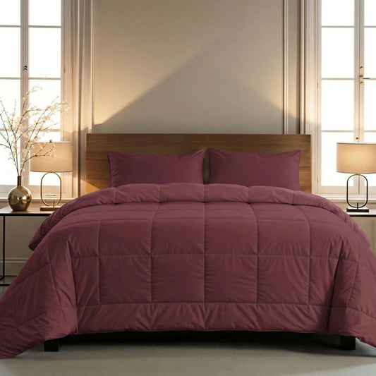 Zelesta Pure Uni Baumwoll-Sommerdecke - Bordeauxrot