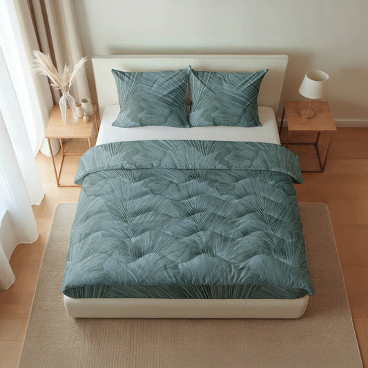 Zelesta Pure Design Baumwollbettdecke - Botanical Green