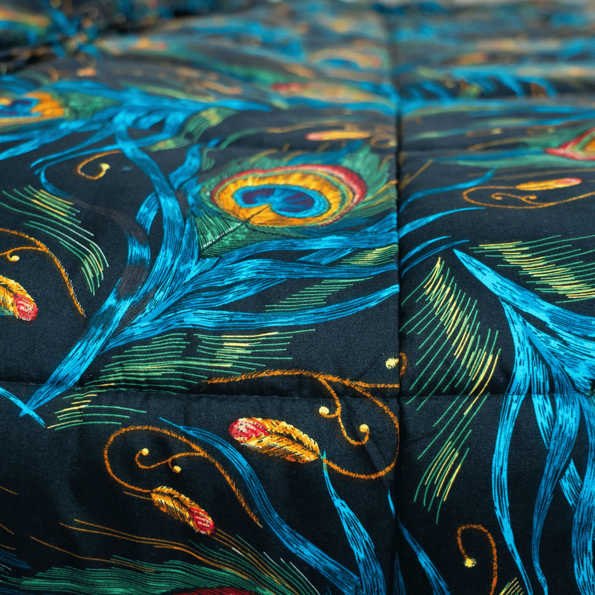 Zelesta Comfort Design Sommerbettdecke - Peacock Feathers