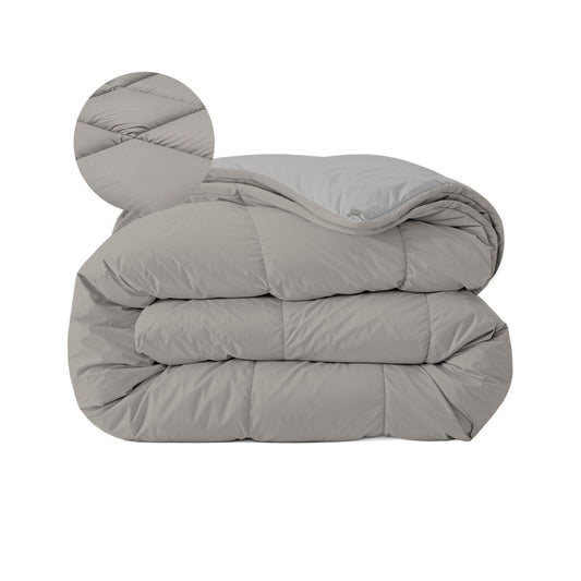 Zelesta Comfort Duo 4-Jahreszeiten Bettdecke - Grau & Sanftes Grau