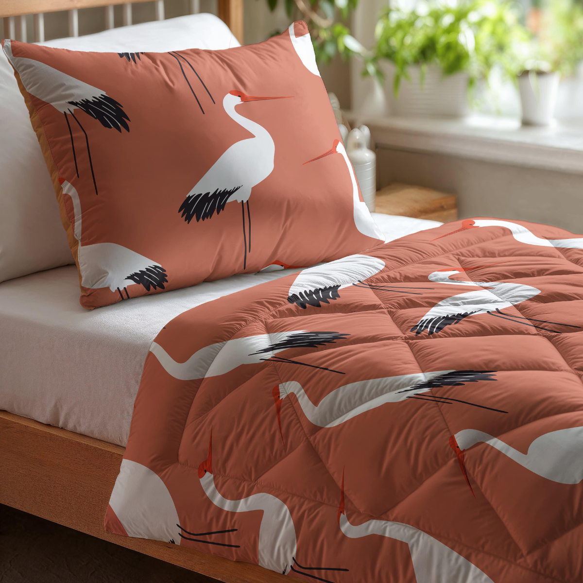 Zelesta Pure Kinder-Baumwolldecke – Terra Crane
