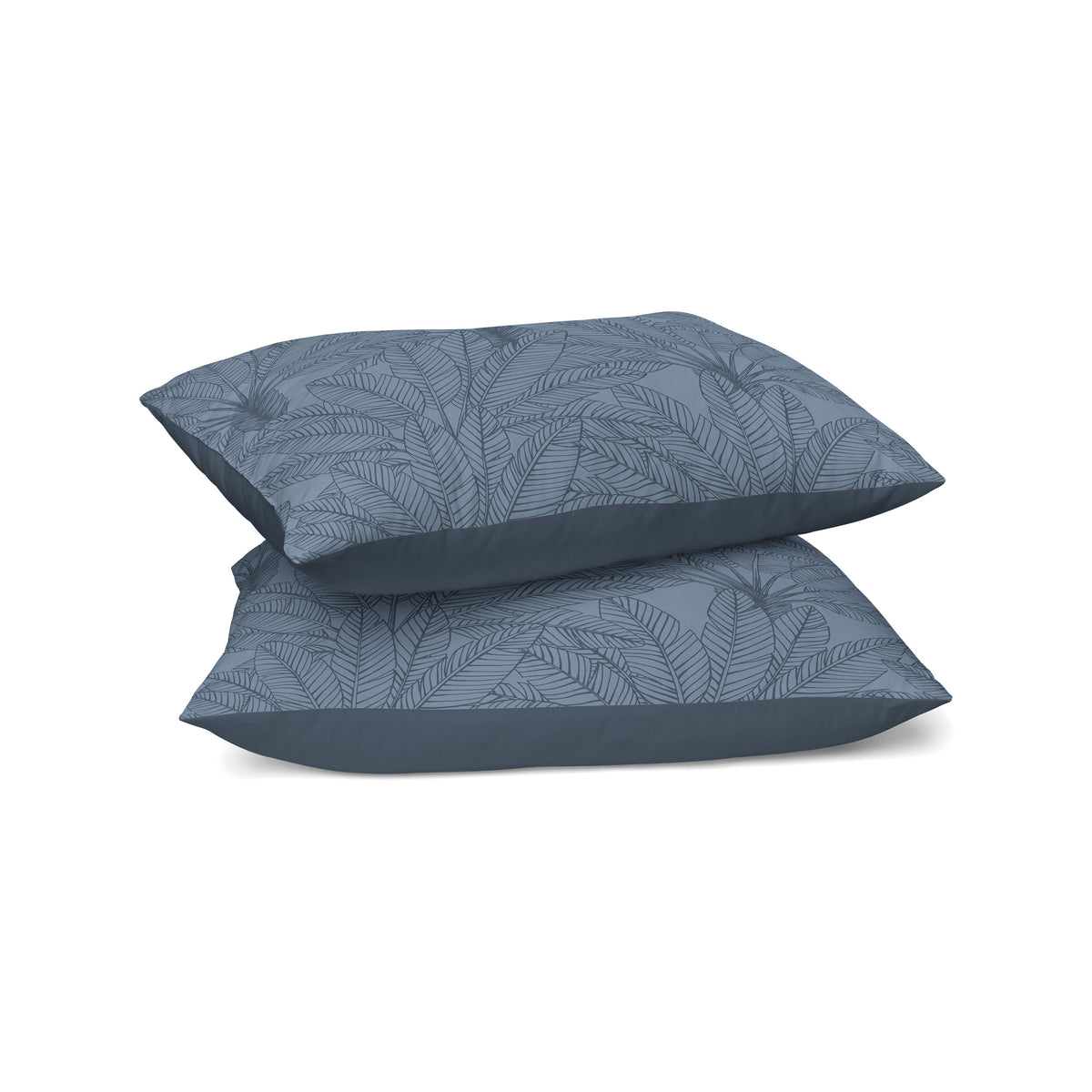 Zelesta Comfort Design Nahtloser Kissenbezug 2er-Set - Botanical Line Art Blue