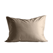 Zelesta Deluxe Uni Satin Baumwolle Kissenbezug-Set von 2 - Walnussbraun