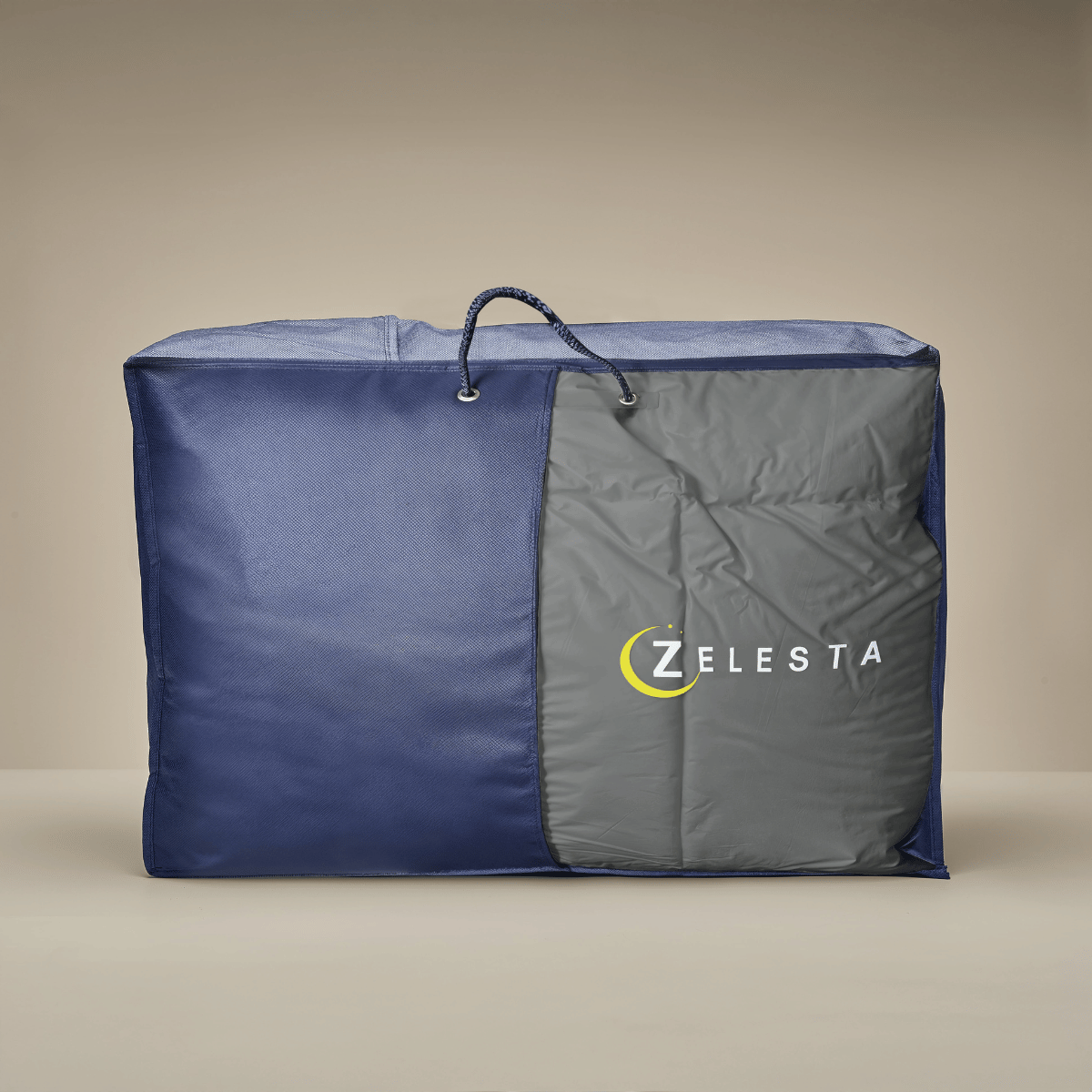 Zelesta Deluxe Duo Bettdecke aus Perkal-Baumwolle – Anthrazit & Taupe