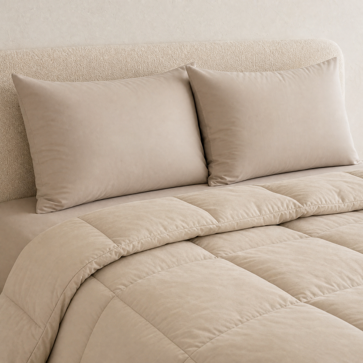 Zelesta Comfort Uni 4-Jahreszeiten-Steppdecke – Warm Sand