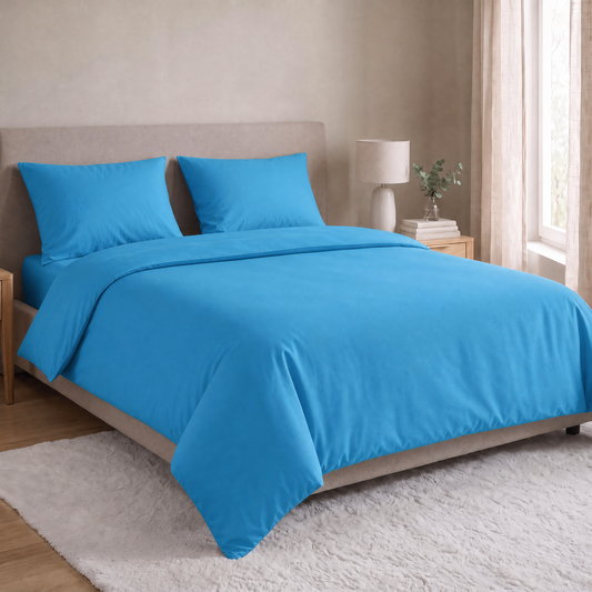 Zelesta Everyday Uni Kissenbezug-Set, 2 Stück – Aqua Blau