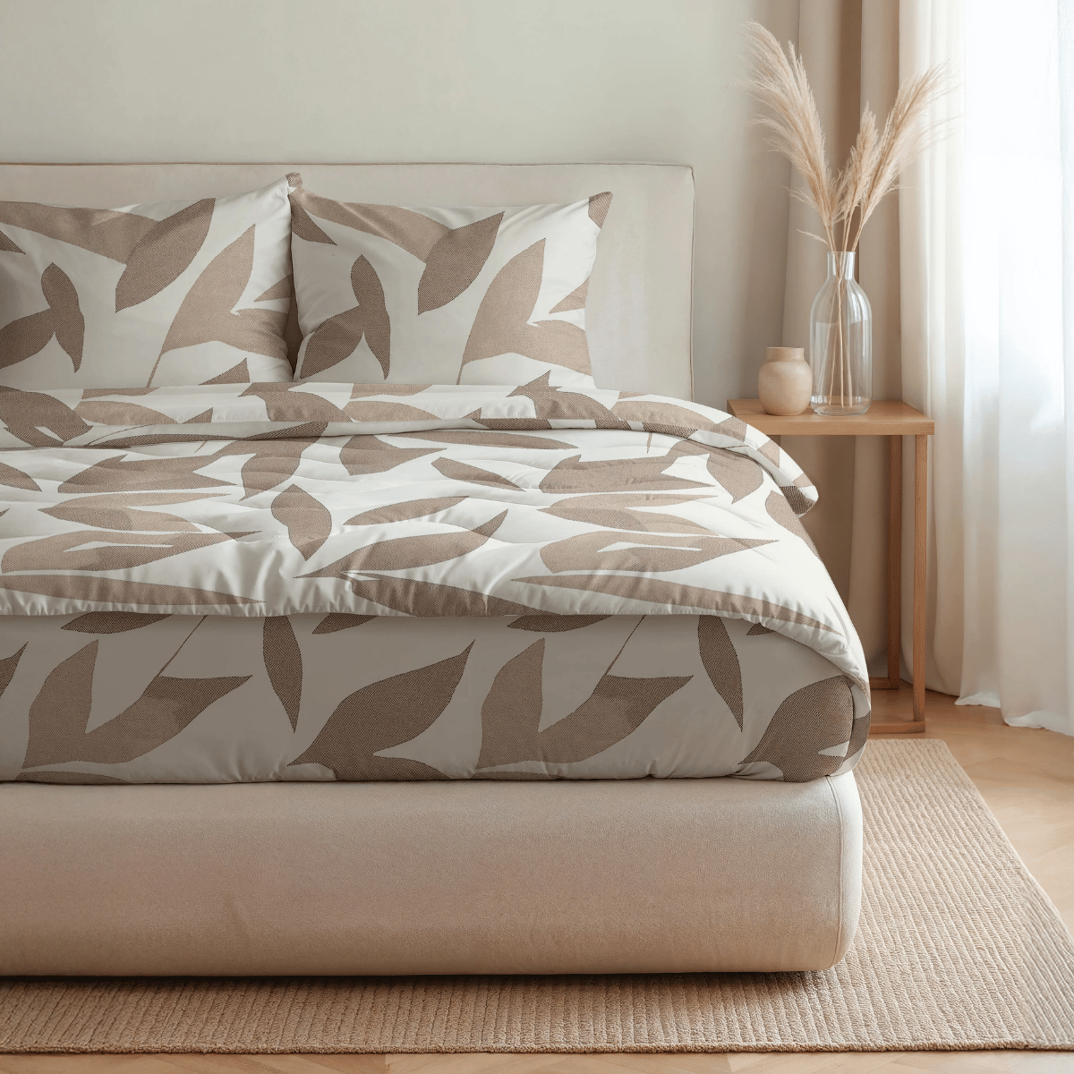 Zelesta Pure Design Baumwollbettdecke - Beige Autumn