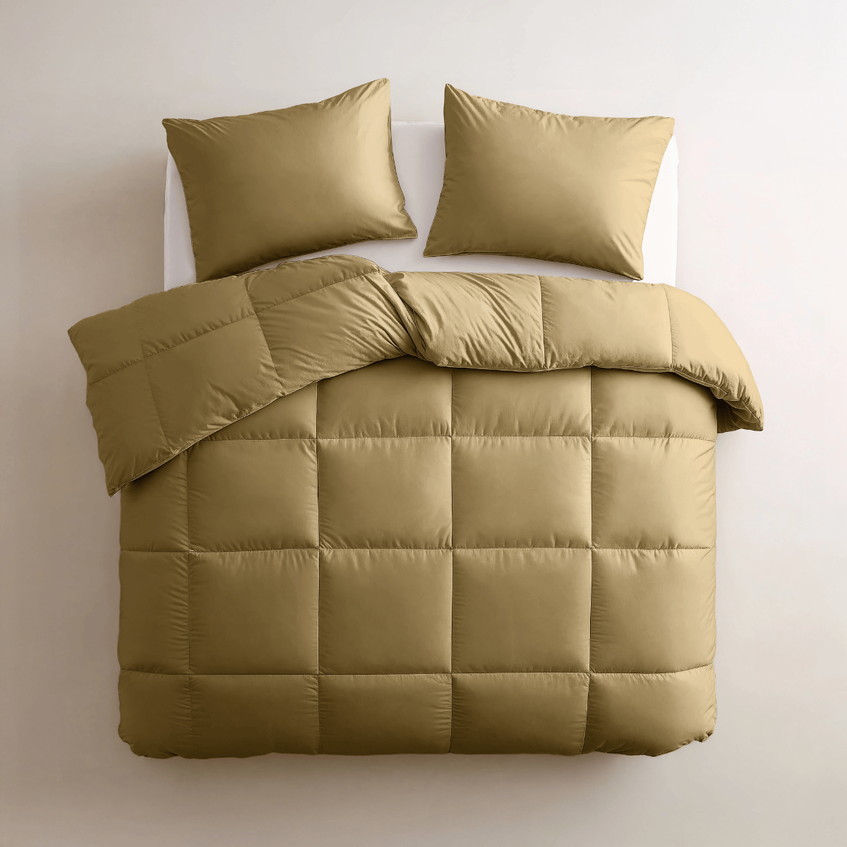 Zelesta Deluxe Uni Satin Baumwollbettdecke – Ocker Gelb