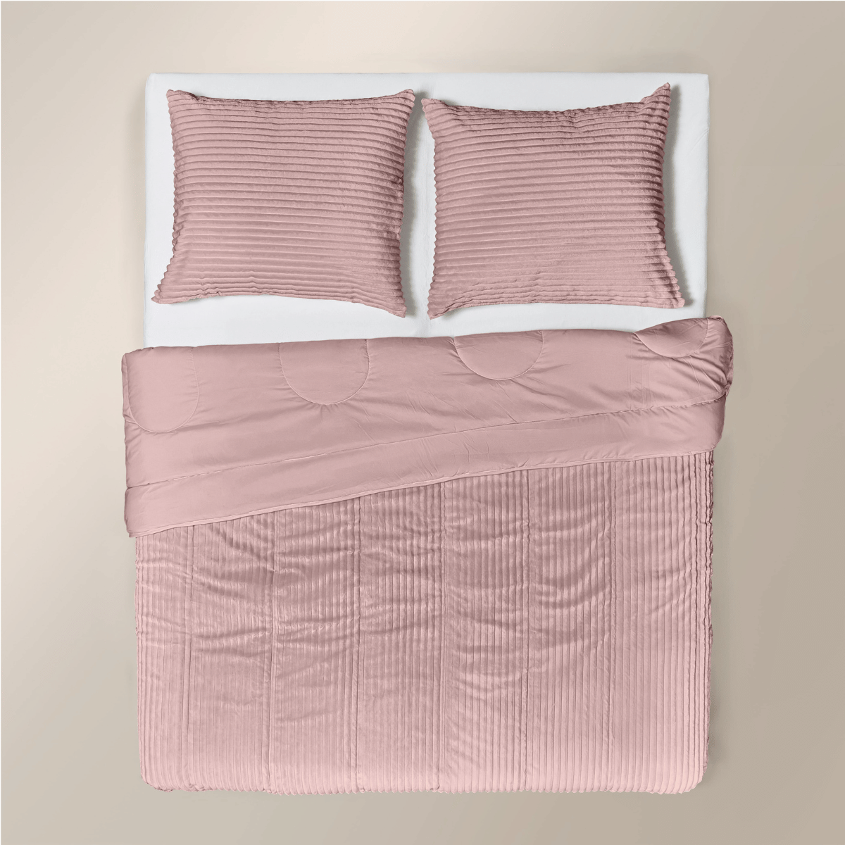 Zelesta Special Teddy Groove Bettdecke – Altrosa