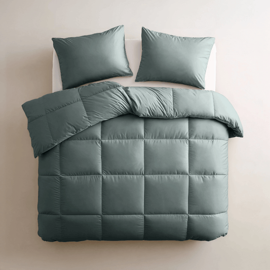 Zelesta Deluxe Uni Satin Baumwollbettdecke – Grün