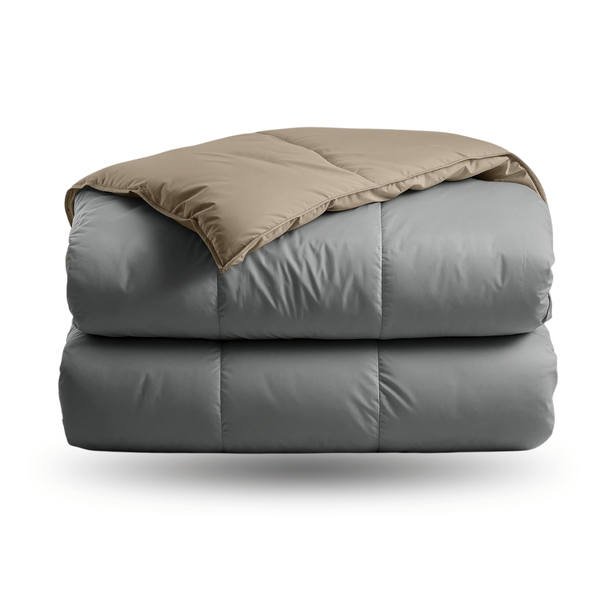 Zelesta Deluxe Duo Bettdecke aus Perkal-Baumwolle – Anthrazit & Taupe