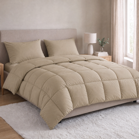 Zelesta Pure Uni Baumwoll-Kissenbezug-Set, 2 Stück – Taupe Blush