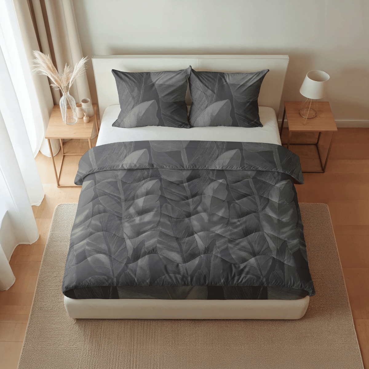 Zelesta Pure Design Baumwollbettdecke - Black Swan