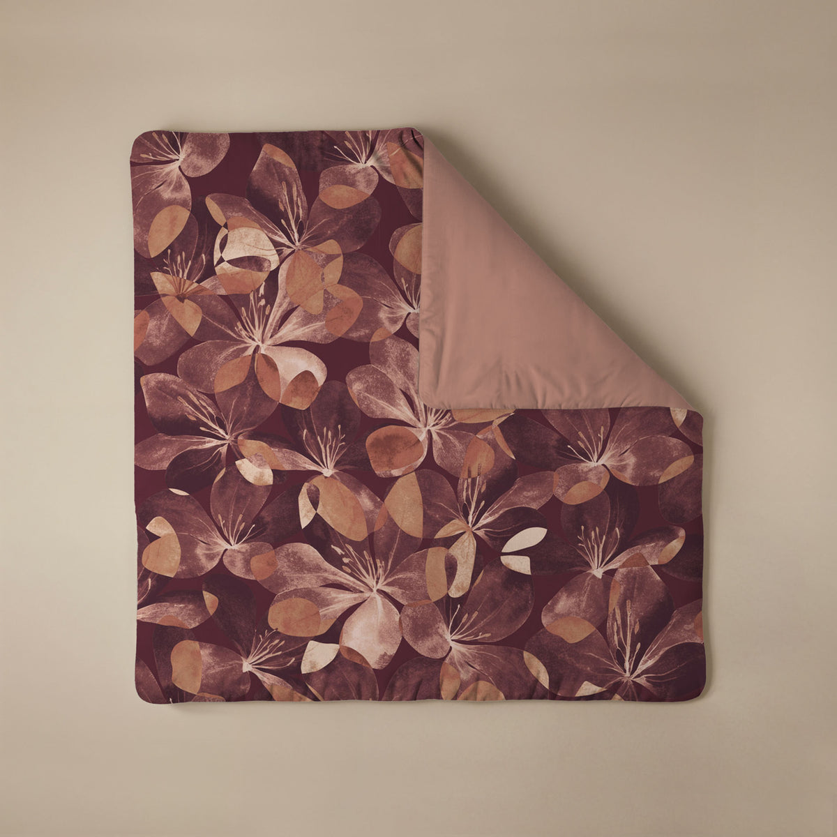 Zelesta Comfort Design Seamless Duvet - Oversized Flower Blush Red