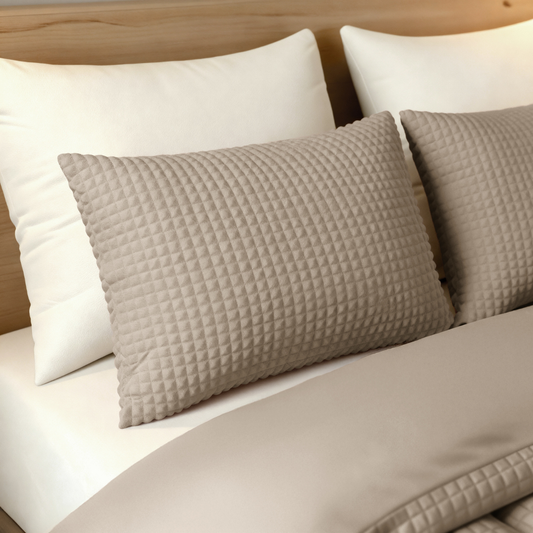 Zelesta Special Teddy Kissenbezug-Set, 2 Stück – Taupe