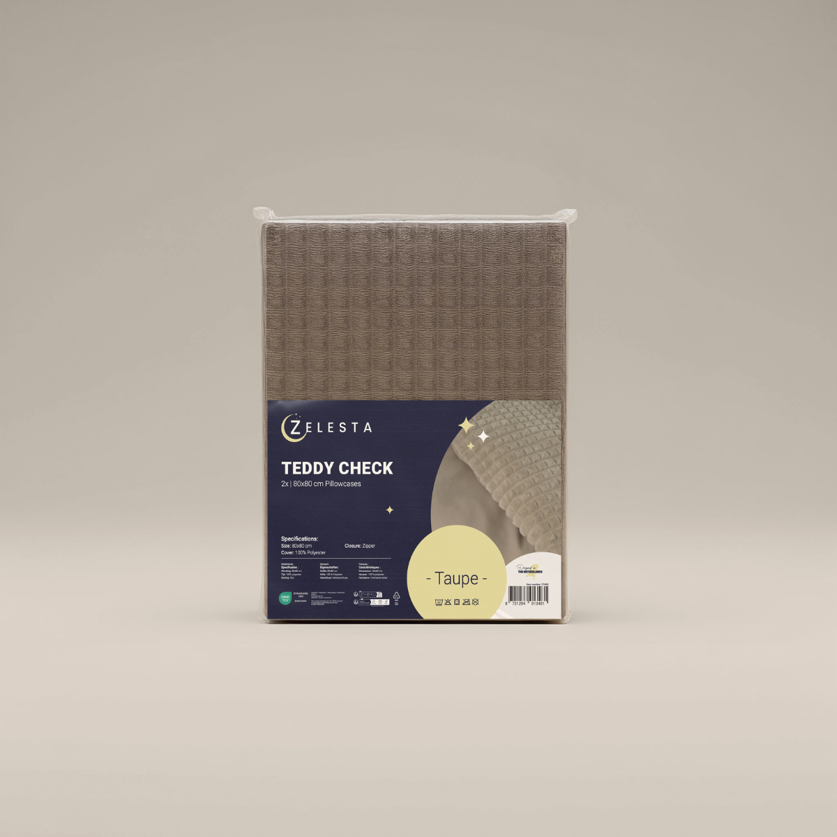 Zelesta Special Teddy Kissenbezug-Set, 2 Stück – Taupe