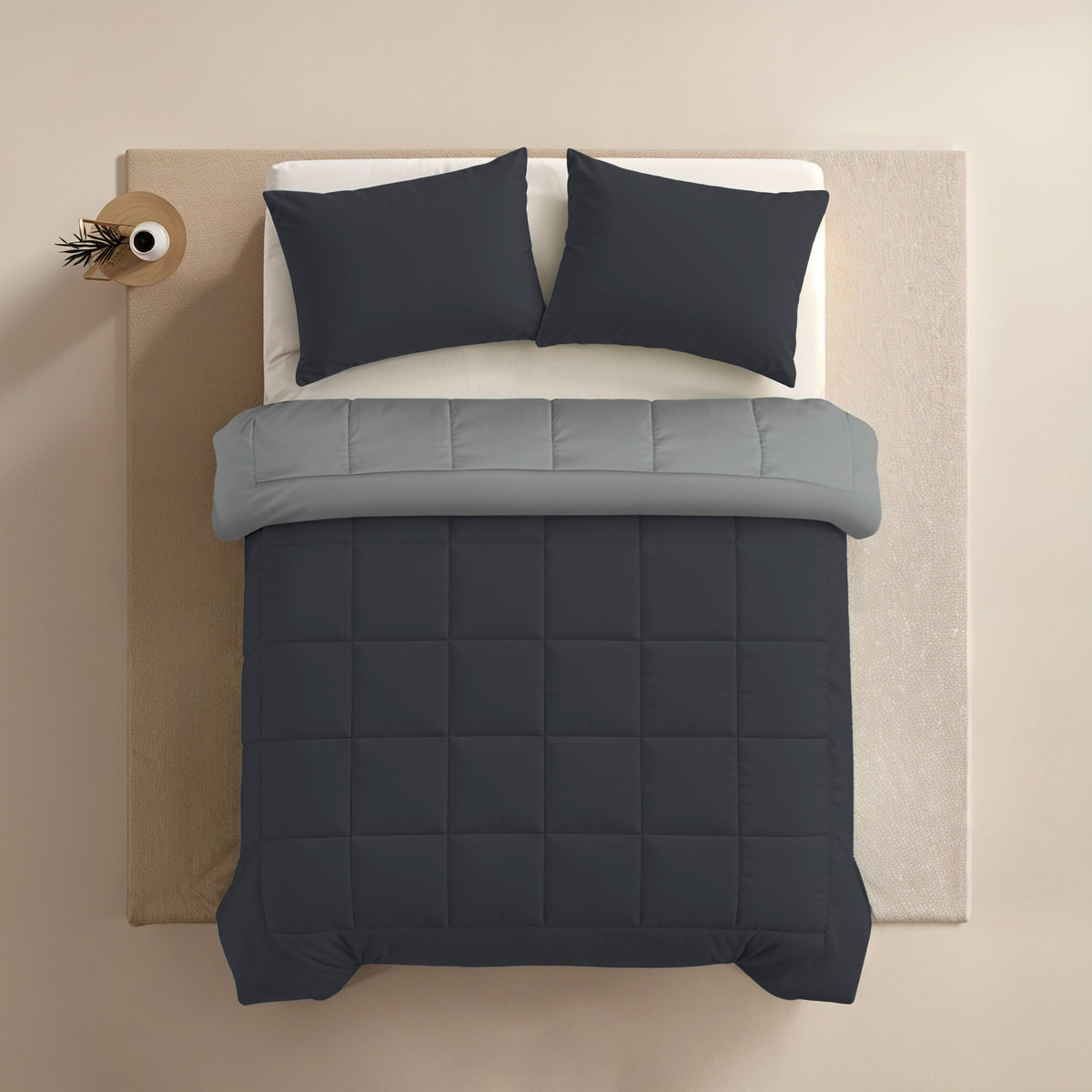 Zelesta Comfort Duo Pillowcase - Soft Black