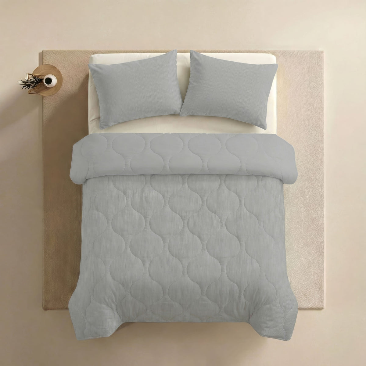 Zelesta Special Muslin Pillowcase Set Of 2 - Light Grey