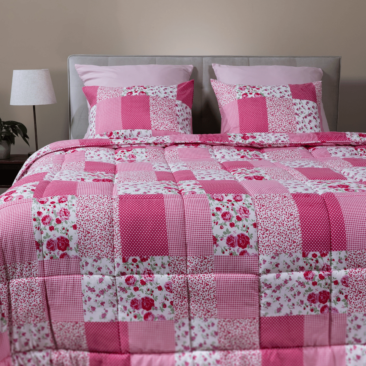 Zelesta Comfort Design Sommerbettdecke - Patchwork Pink