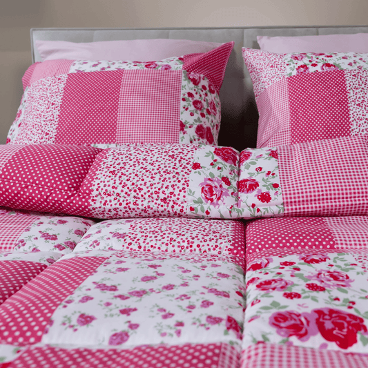 Zelesta Comfort Design Kissenbezug-Set von 2 - Patchwork Pink