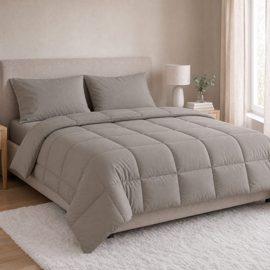 Zelesta Everyday Uni Kissenbezug-Set, 2 Stück – Sanftes Grau