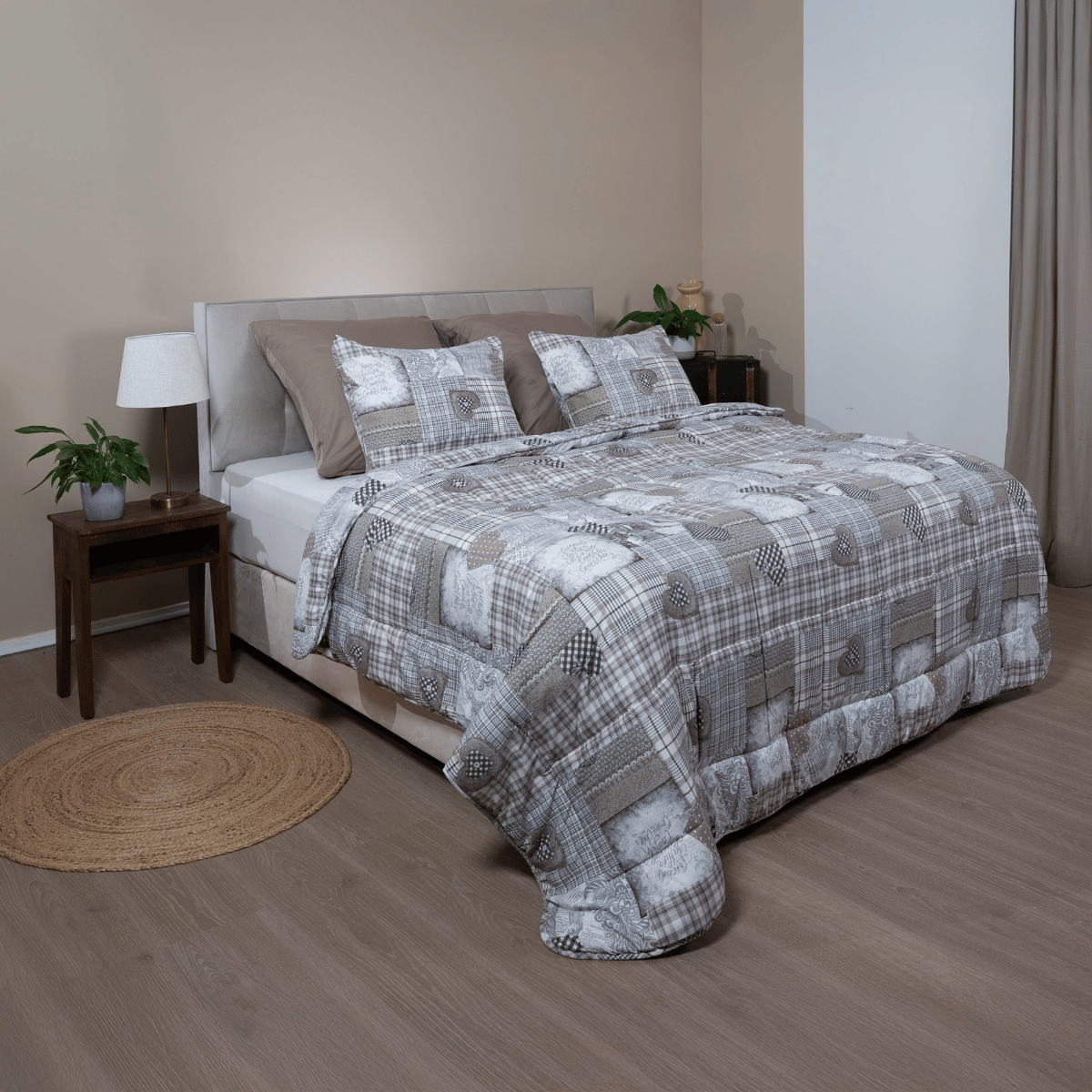 Zelesta Comfort Design Sommerbettdecke - Patchwork Hearts