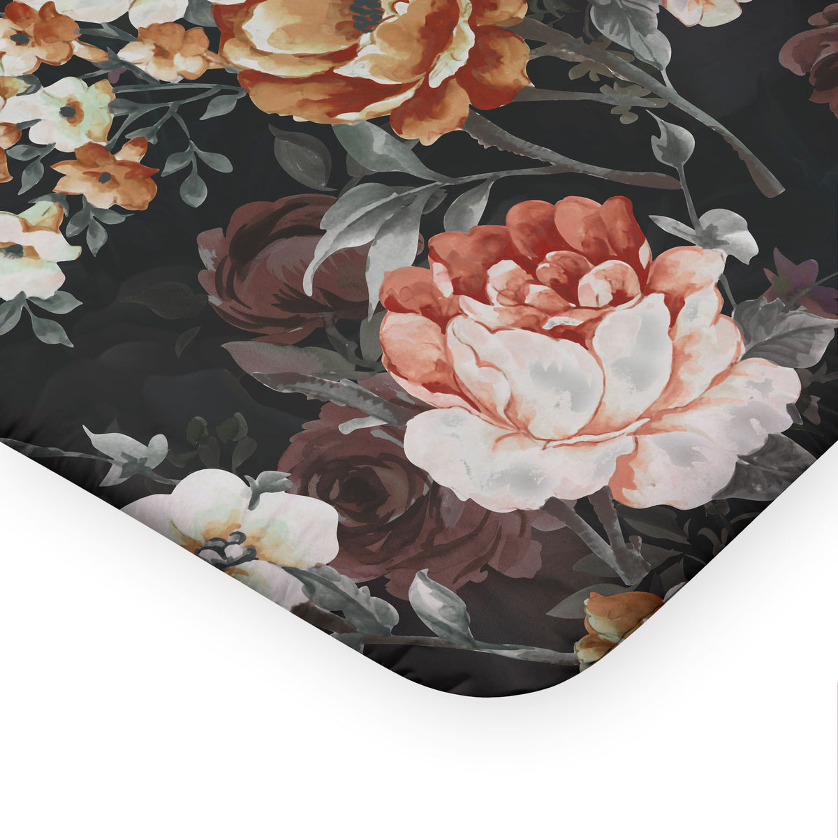 Zelesta Comfort Design Nahtlose Bettdecke - Golden Age Flower Black