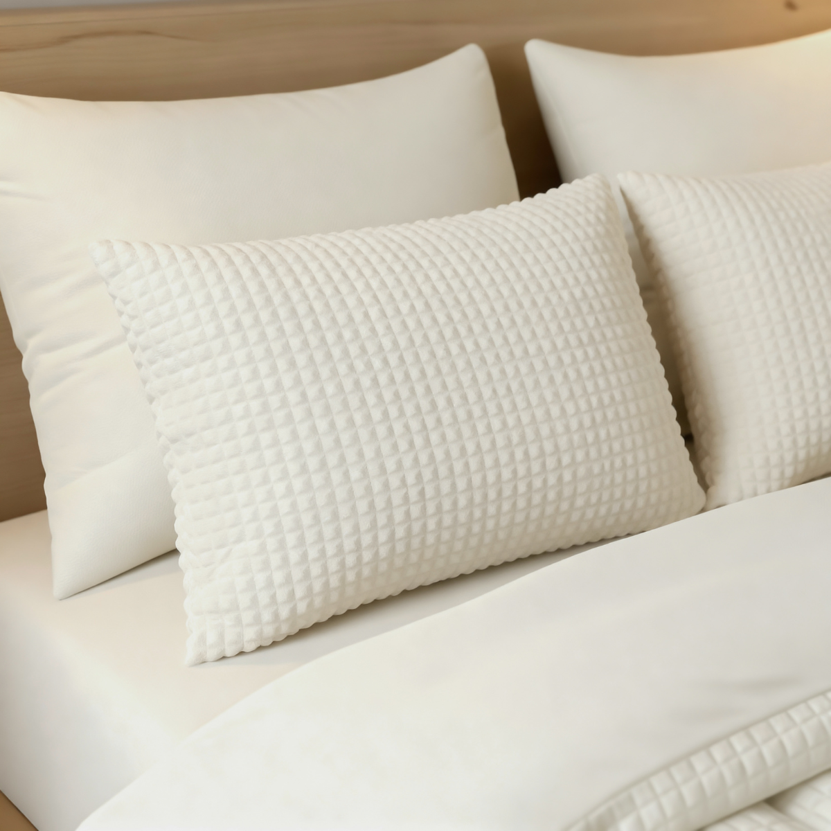 Zelesta Special Teddy Kissenbezug-Set, 2 Stück – Creme