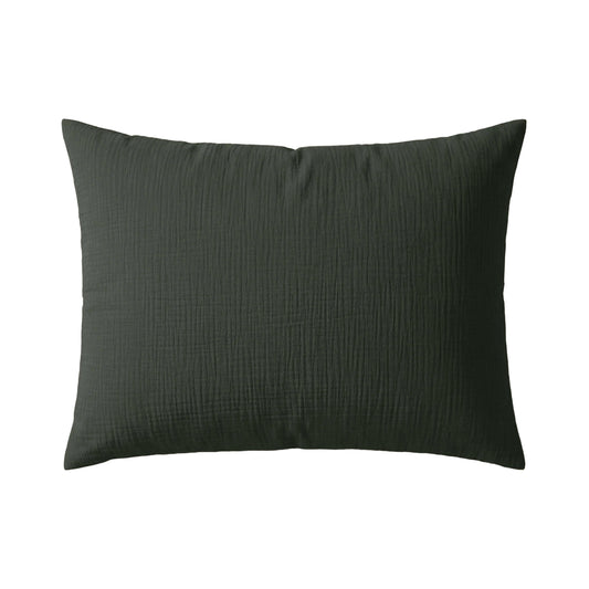Zelesta Deluxe Baumwoll-Musselin-Kissenbezug Set mit 2 Stück – Grün