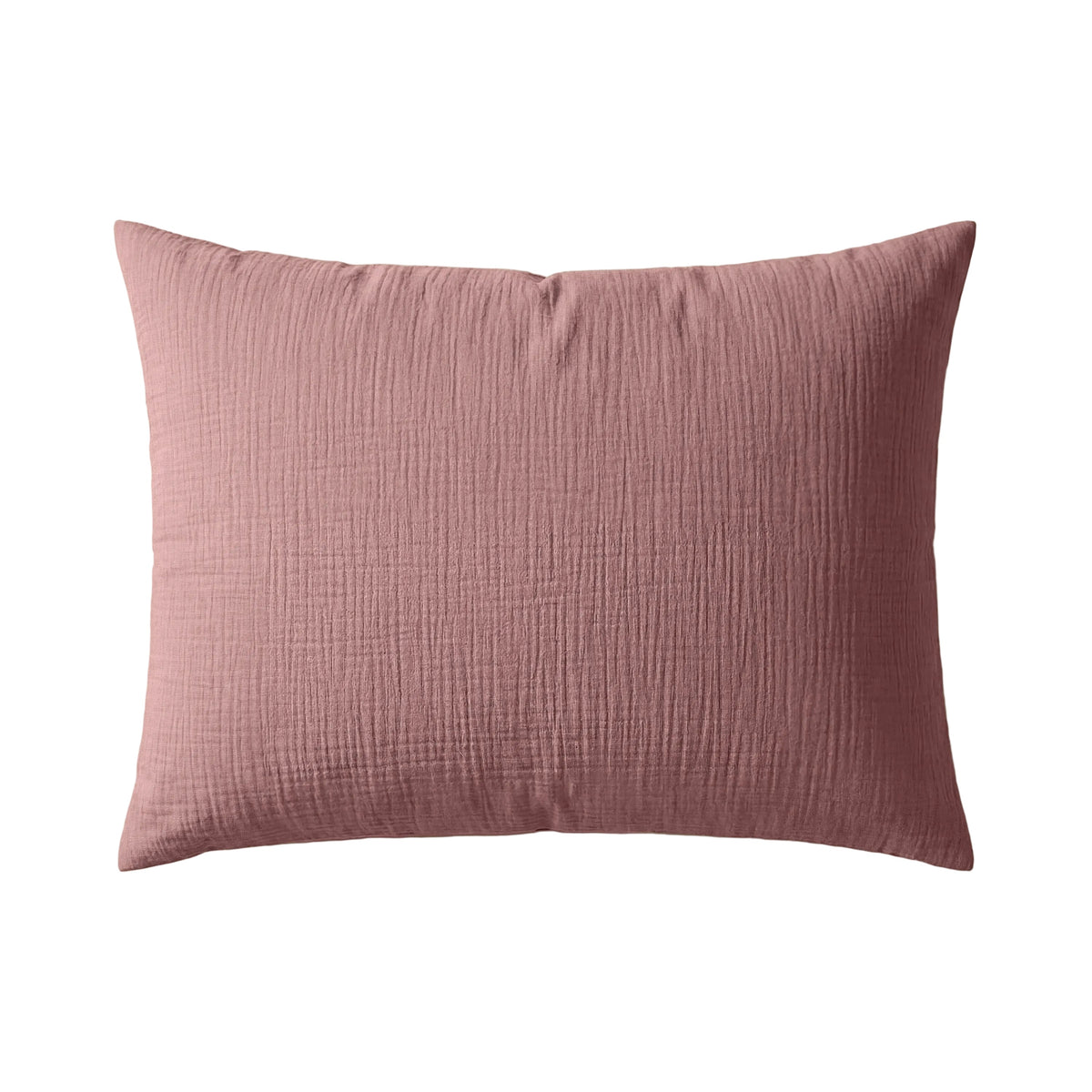 Zelesta Deluxe Baumwoll-Musselin-Kissenbezug-Set, 2 Stück – Staubiges Rosa