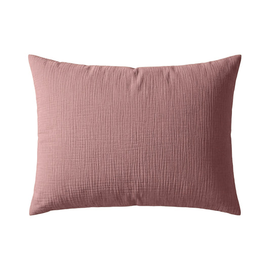 Zelesta Deluxe Baumwoll-Musselin-Kissenbezug-Set, 2 Stück – Staubiges Rosa