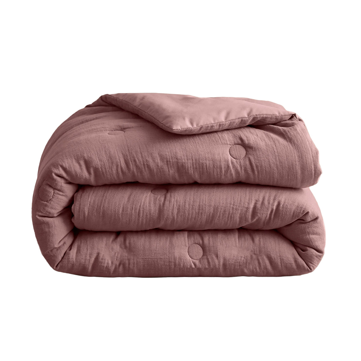 Zelesta Deluxe Baumwoll-Musselin-Bettdecke – Staubiges Rosa